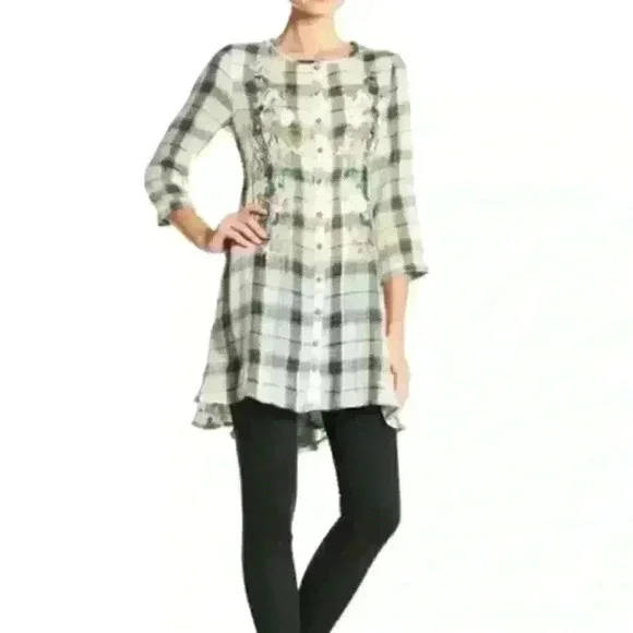 Aratta Summer Breeze Shirt Tunic Green Small Nwts! - Picture 1 of 10